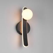 LED-Wandleuchte Napoli, schwarz matt, Höhe 34 cm, Metall CCT