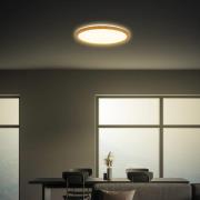 LED-Deckenleuchte Tava Wood, Ø 29 cm, Kunststoff, 3.000 K