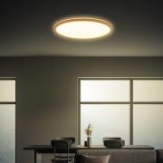 LED-Deckenleuchte Tava Wood, Ø 42 cm, Kunststoff, 3.000 K