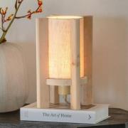 GOOD & MOJO Tischlampe Corsica, natur, 30 cm, Erlenholz