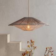 GOOD & MOJO Hängelampe Lumbini, Ø60 cm, hellgrau, Papierseil