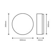 Philips SuperSlim LED IP44 2.700K Ø 29,5cm weiß