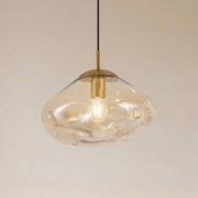 Lindby Hängeleuchte Lelia, amber, Glas, Ø 35 cm