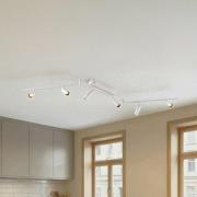 Lindby LED-Deckenleuchte Eldrin, 6-flammig, Spots, weiß