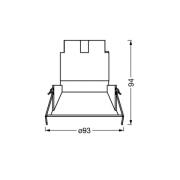OSRAM LED-Einbauspot TWIST, weiß/schwarz 840 Ø 9,3 cm Metall