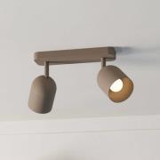 Deckenstrahler Tilston, beige, Länge 28 cm, 2-flg., Stahl