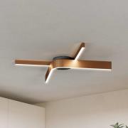 LED-Smart-Deckenleuchte Folcino-Z, bronzefarben, 64 cm, CCT