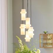Hängelampe Pilule Up, weiß glänzend, Ø 15 cm, Glas