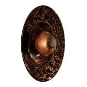 Wandleuchte Disco Rama, braun, Glas, E27