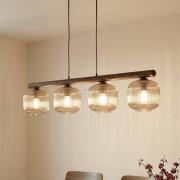 Pendelleuchte Salvia, braun/cognac, Glas, Länge 95 cm, E14