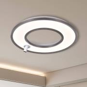 LED-Deckenlampe Valeria, grau gebürstet, Ø 60 cm, Metall