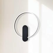 LED-Wandlampe Zaklin, sandschwarz, Höhe 45 cm, Metall