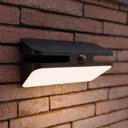 LED-Solar-Außenwandlampe AERO, schwarz, 21 cm, Sensor, IP54