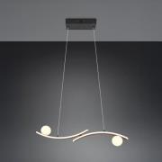 LED-Hängeleuchte Napoli, schwarz matt, Länge 82 cm, Metall
