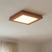Deckenleuchte Tally, Breite 42 cm, terrakotta, Holz, E27