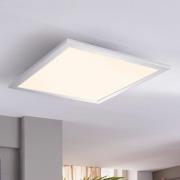 Lindby LED-Panel Livel, 2er-Set, 4.000 K, 40 x 40 cm, silber