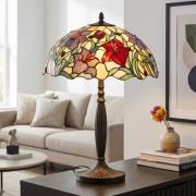 Tischleuchte Athina, floral, handgefertigt, Höhe 62 cm