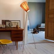 Northern Oslo Wood Stehleuchte stahl/beige