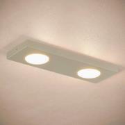 Deckenlampe Hero, grau-beige, 2fl., 35 x 12 cm, Metall, GX53