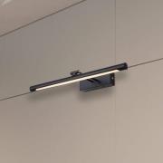 LED-Akku-Wandlampe Holton, schwarz matt, Breite 45 cm, CCT