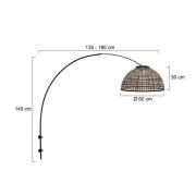 Wandlampe Sparkled Light 4407ZW schwarz/Bambus schwarz/natur