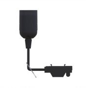 Prios Deckenleuchte Orvoll, Ø 3,8 cm, schwarz, E27-Fassung