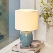 Pauleen Tischlampe SEA RHYTHM, weiß/blau, Höhe 30 cm Keramik