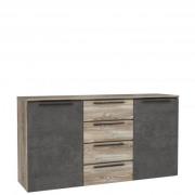 Sideboard Mindi von Forte Picea Kiefer / Beton