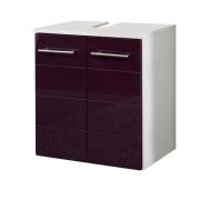 Unterbeckenschrank 50 Rimini von Held Möbel Aubergine Hgl / Weiss