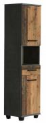 Seitenschrank 2-trg VERIS von Forte Beton dunkelgrau / Old-Wood Vintag...