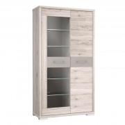 Hochvitrine ca 108 cm breit Stay von Forte Sandeiche - Cacao / Sandeic...