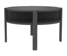 Couchtisch rund 75cm Tobago von Forte Betonoptik Dunkelgrau