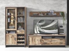 Wohnwand 300cm PRATO von Innostyle Alpine Lodge / Graphit