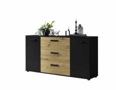 Sideboard DUO 084 Schwarz, Braun