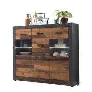 Highboard inkl. 3 Türen und 1 Schubkasten DONINA von Forestdream Old S...