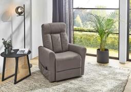 Zweimotorischer TV-Sessel inkl. Aufstehhilfe DETROIT Taupe