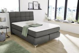 140x200 Boxspringbett inkl. Topper und 7-Zonen Tonnen-Taschenfederkern...