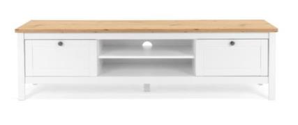 TV-Lowboard BERGEN 55 von Finori Weiß / Artisan Oak