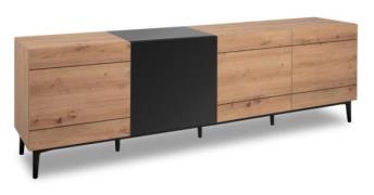 Lowboard NOLA 57A von Finori  Artisan Oak / Schwarz