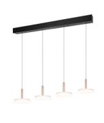 LED Pendelleuchte 4x 7,5W  Matt / Coffee / Glas Opal 1 Stück Metall / ...