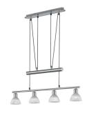 LED-JoJo-Pendelleuchte 4XE14 1 Stück Metall Weiß, Hellgrau