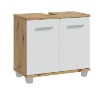 Waschbeckenunterschrank 2-trg VERIS von Forte Weiß / Artisan Oak