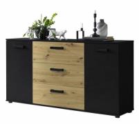 Sideboard DUO 084 Schwarz, Braun