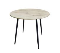 Tisch rund ca. 90x75 cm Artisan-Eiche / Metall Schwarz