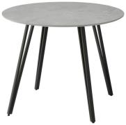 Esstisch rund ca. 100x75x100 cm Melamin Stein / Schwarz