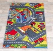 100x150 Teppich für Kinder Strasse Mehrfarbig