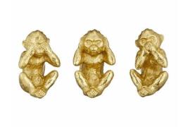 Deko-Figur 1 Stück ca. 6x10x6 Cm AFFE Goldfarbig