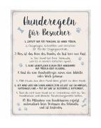 Bild  ca. 30 x 40 cm HUNDREGELN MDF/ Papier