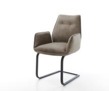 Freischwinger Zoa-Flex Mikrofaser Taupe Vintage Freischwinger flach Sc...
