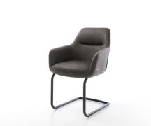 Freischwinger Pejo-Flex Mikrofaser Anthrazit Vintage Freischwinger run...